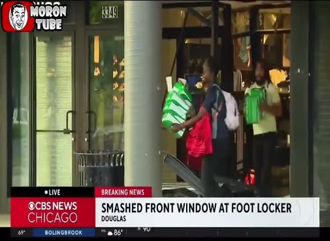 Video: Crew footage from CBS Chicago Live Foot Locker looting
